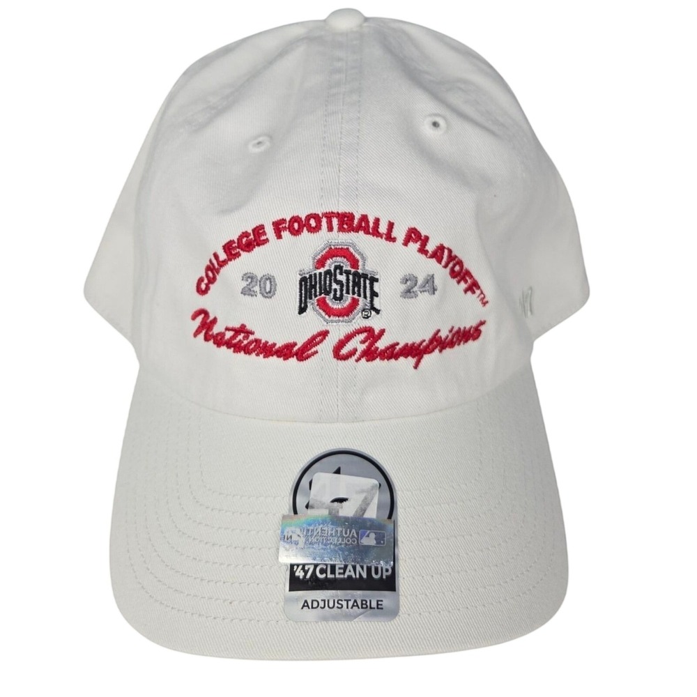 Ohio State Buckeyes Hat 2024 College Football Champions White '47 Adjustable New